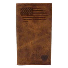 Load image into Gallery viewer, Ariat Distressed Stitched USA Flag - Men's Rodeo Wallet