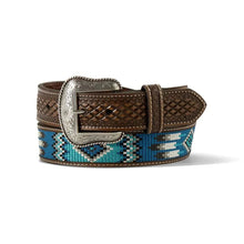 Load image into Gallery viewer, Ariat Southwestern Embroidered Sky- Mens Leather Belt