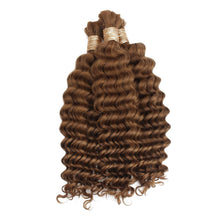 Load image into Gallery viewer, Auburn Deep Wave Bulk 100% Human Braiding Hair