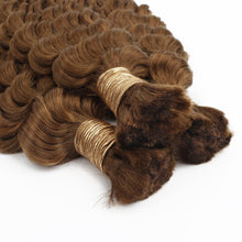 Load image into Gallery viewer, Auburn Deep Wave Bulk 100% Human Braiding Hair