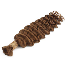 Load image into Gallery viewer, Auburn Deep Wave Bulk 100% Human Braiding Hair
