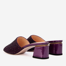 Load image into Gallery viewer, The Ailano Purple Glitter Leather Women Sandal
