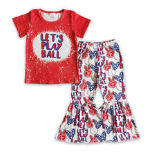 Load image into Gallery viewer, Let's play ball girls boutique game clothing