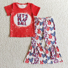 Load image into Gallery viewer, Let's play ball girls boutique game clothing