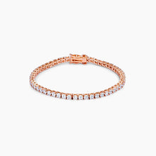 Load image into Gallery viewer, 5.75ct Rose Goldtone Cubic Zirconia Tennis Bracelet