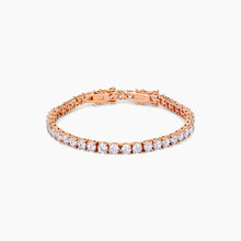 Load image into Gallery viewer, 17.6 Ct Rosegold Tennis Bracelet with Shimmering Round CZ