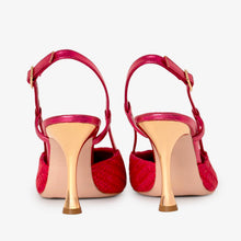 Load image into Gallery viewer, The Luna Fuchsia Leather Slingback Women Sandal