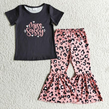 Load image into Gallery viewer, Girl Sassy Pink Leoaprd outfit