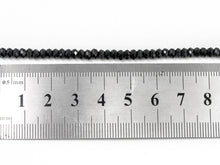 Load image into Gallery viewer, Quality Faceted Black Spinel Rondelle Beads 1x2mm/2x3mm/2x4m, SKU#U101