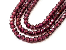 Load image into Gallery viewer, Top Quality Faceted Brazilian Garnet Rondelle Beads, 2x3mm/2x4mm, SKU#U107