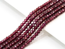 Load image into Gallery viewer, Top Quality Faceted Brazilian Garnet Rondelle Beads, 2x3mm/2x4mm, SKU#U107