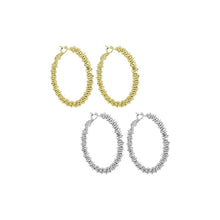 Load image into Gallery viewer, Large Shimmered Hoop Earrings, Sku#B199