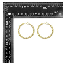 Load image into Gallery viewer, Large Shimmered Hoop Earrings, Sku#B199