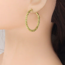 Load image into Gallery viewer, Large Shimmered Hoop Earrings, Sku#B199