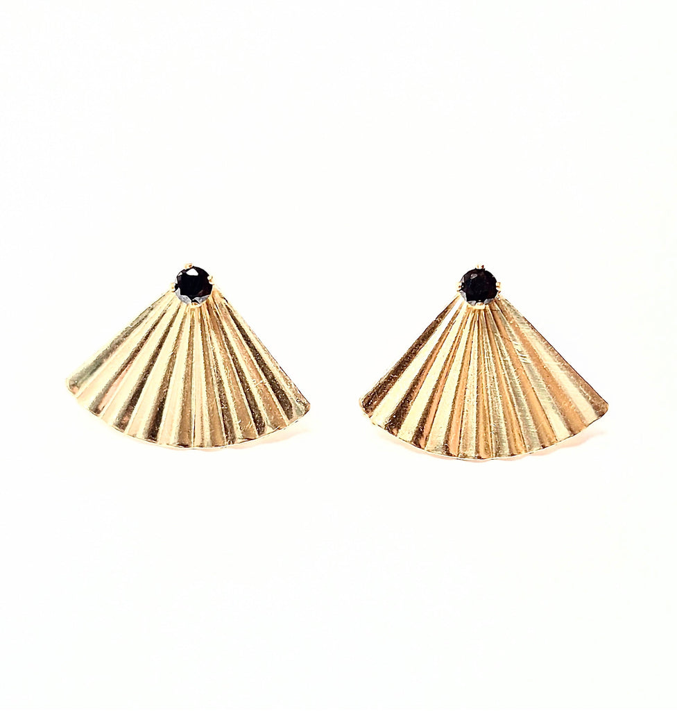 Secret Fan Ear Jacket stud earrings