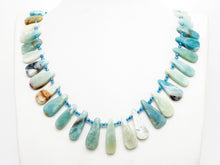 Load image into Gallery viewer, High Quality Natural Amazonite Teardrop beads, 23-36mm, Long Teardrop Blue Gemstone Beads, 15.5inch strand, SKU#U142