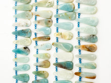 Load image into Gallery viewer, High Quality Natural Amazonite Teardrop beads, 23-36mm, Long Teardrop Blue Gemstone Beads, 15.5inch strand, SKU#U142