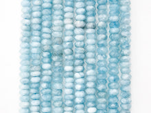 Load image into Gallery viewer, High Quality Natural Aquamarine Rondelle beads, 5x7mm/5x8mm, Faceted Rondelle Gemstone Beads, 15.5inch strand, SKU#U139