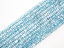 Load image into Gallery viewer, High Quality Natural Aquamarine Rondelle beads, 5x7mm/5x8mm, Faceted Rondelle Gemstone Beads, 15.5inch strand, SKU#U139