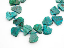 Load image into Gallery viewer, Quality Natural Chrysocolla beads,15-19mm, Teardrop Shape Top Drill Gemstone Beads, Natural Green Gemstone, 15-16inch strand, SKU#U162C