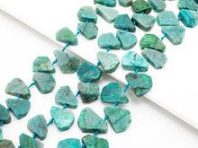 Load image into Gallery viewer, Quality Natural Chrysocolla beads,15-19mm, Teardrop Shape Top Drill Gemstone Beads, Natural Green Gemstone, 15-16inch strand, SKU#U162C