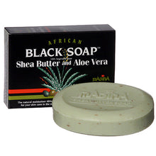 Load image into Gallery viewer, Shea Butter and Aloe Vera Black Soap