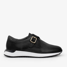 Load image into Gallery viewer, The Luxe Black Buffalo Leather Women Sneaker
