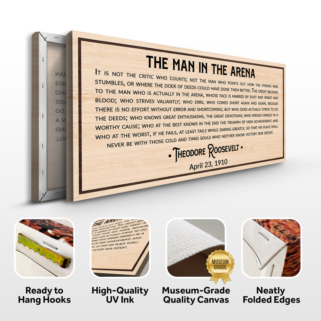 The Man In The Arena Sign IV