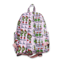 Load image into Gallery viewer, Merry Christmas pink green face girls backpack