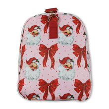 Load image into Gallery viewer, Red ruffle santa polka dots Christmas duffel bag