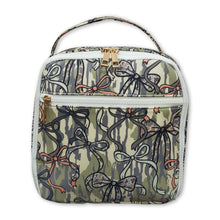 Load image into Gallery viewer, Camo bow kids girls lunch box bag