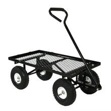 Load image into Gallery viewer, Heavy Duty Black Wheelbarrow Steel Log Garden Cart