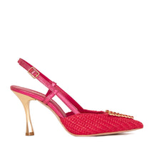 Load image into Gallery viewer, The Luna Fuchsia Leather Slingback Women Sandal