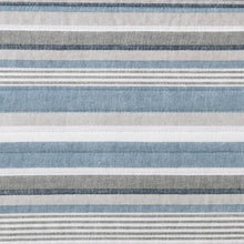 Load image into Gallery viewer, 100-Percent Cotton Blue White Grey Nautical Stripes 4 Piece Daybed Cover Set