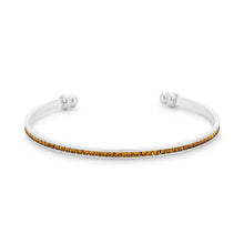 Load image into Gallery viewer, Bonnie 0.8ct Canary Yellow Crystals With White Gold Rhodium Channel Set Cuff