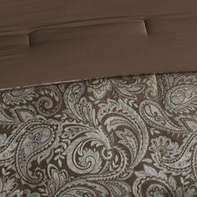 Load image into Gallery viewer, California King 12-piece Reversible Cotton Comforter Set in Brown and Blue