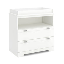 Load image into Gallery viewer, Modern Nursery 2 Drawer Storage Baby Changing Table in White