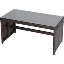 Load image into Gallery viewer, Rectangle 59 x 31-inch Solid Wood Patio Dining Table with Center Umbrella Hole
