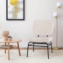 Load image into Gallery viewer, Modern Beige Upholstered Ergonomic Padded Accent Chair
