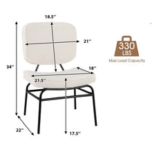 Load image into Gallery viewer, Modern Beige Upholstered Ergonomic Padded Accent Chair