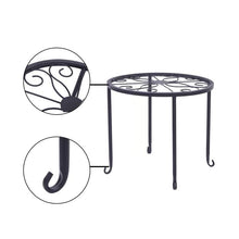 Load image into Gallery viewer, Set of 4 - Indoor Outdoor Black Metal Plant Stand