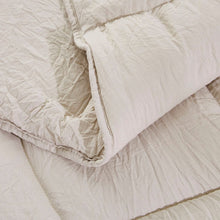 Load image into Gallery viewer, Queen Size Beige 3 Piece Microfiber Reversible Comforter Set