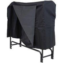 Load image into Gallery viewer, 4-Ft Indoor Outdoor Black Metal Firewood Holder Log Rack with Cover