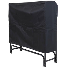 Load image into Gallery viewer, 4-Ft Indoor Outdoor Black Metal Firewood Holder Log Rack with Cover