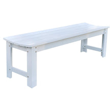 Load image into Gallery viewer, 5-Ft Backless Outdoor Garden Bench in Cedar Wood - White