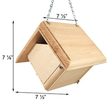 Load image into Gallery viewer, Hand Crafted Pine Wood Hanging Bird House for Carolina Wrens - Made in USA