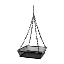 Load image into Gallery viewer, Heavy Duty Black Iron Mesh Bird Feeder Seed Tray with Easy to Hang Chain