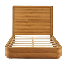 Load image into Gallery viewer, Queen Modern Wood Platform Bed Frame with Round Corners and Headboard