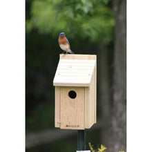 Load image into Gallery viewer, Cedar Wood Birdhouse - Ideal for Eastern Western and Mountain Bluebirds