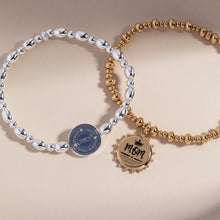 Load image into Gallery viewer, 'Mom, A Title Above Queen' Beaded Stretch Charm Bracelet